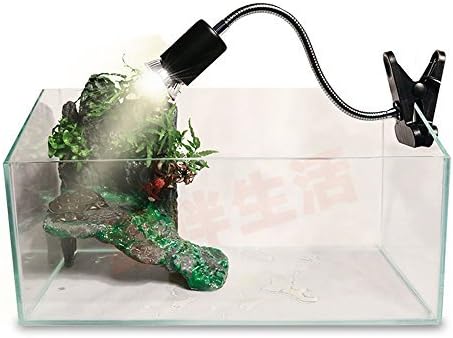 UVA UVB Light Bulb Reptile Ceramic Heat Lamp Pet Heating Bulb Holder Clamp Lamp Fixture Heating Light Lamp For Reptiles,Aquarium Reptile Light Adjustable Habitat Lighting Stand,110V-130V(Black)