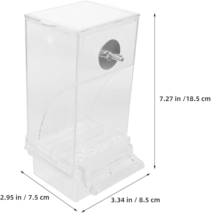 Milisten Bird Feeder Automatic No-Mess Parrot Seed Dispenser with Shell Separation for Small to Medium Birds Cage Use