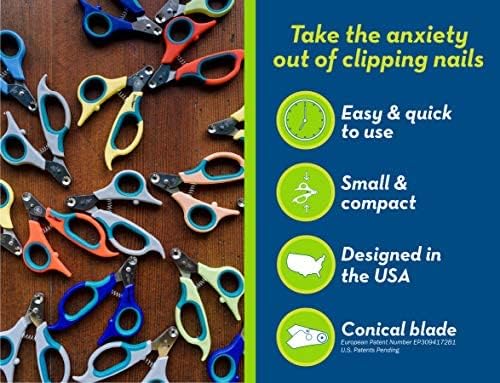Zen Clipper Pet Nail Clipper for Cats – Cat Nail Clipper for Safer Cat Grooming and Nail Care - Clean, Quiet, and Easy-to-Use Stainless Steel Cat Claw Trimmer - (2mm Hole)