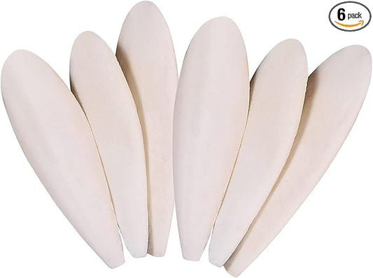 Afkengung 6 Pieces Natural Cuttlebone Calcium Block for Birds Parakeets Reptiles Turtles Grindable Powder Feeding Natural Calcium Supply Improve Pet Immunity Each 4.3-5.1 Inch