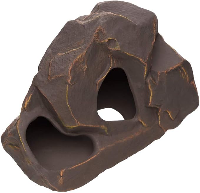 Aquarium Ceramic Decorations Cave Betta Stone Decor - Aquarium Fish Tank Hideway Decor for breeding Cichlids Plecos Betta Toys Hideout (Grotto)