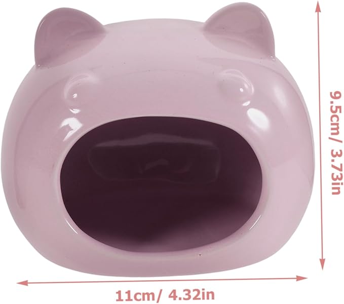BESPORTBLE Cozy Ceramic Hamster Hideout House Adorable Small Pet Bed for Guinea Pigs Rats and Hedgehogs Lightweight and Portable Design Light Purple