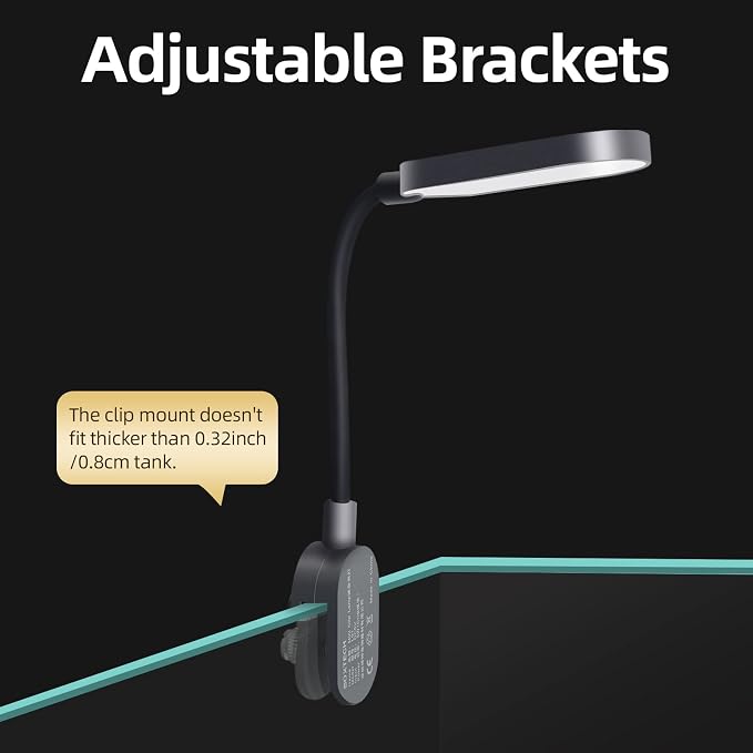 3W Aquarium Light, Full Spectrum USB Clip-on for Nano Tank
