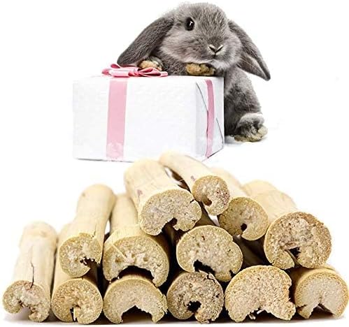 150G Rabbit Chew Toys, Rabbit Treats Made from Sweet Bamboo, Guinea Pig Keep Clean Teeth and Healthy Gums, Chew Toys for Teeth Best Bunny Toy