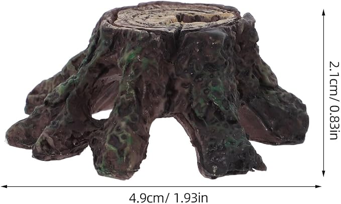 balacoo Resin Tree Trunk Ornament Aquarium Driftwood Ornament for Fish Tank Accessories Betta Fish Tank Decor Turtle Rockery Natural Look Aquarium Decoration