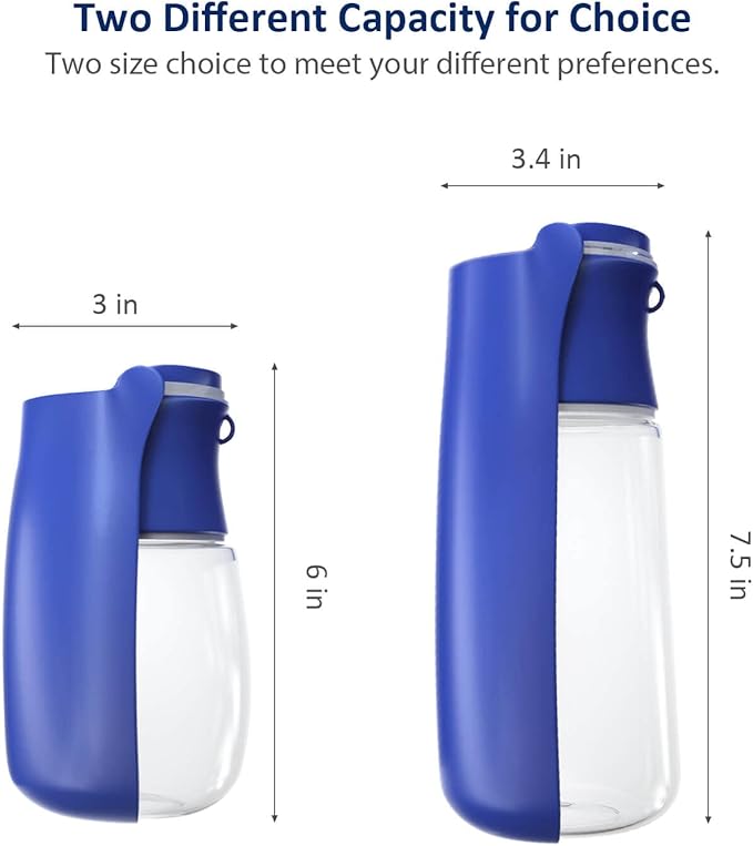 WePet Foldable Portable Dog Water Bottle Puppy Water Dispenser with Drinking Feeder, 19 OZ, High-Temperature Resistant Leak Proof for Pets Outdoor Walking, Hiking, Travel, Food Grade Plastic BPA Free