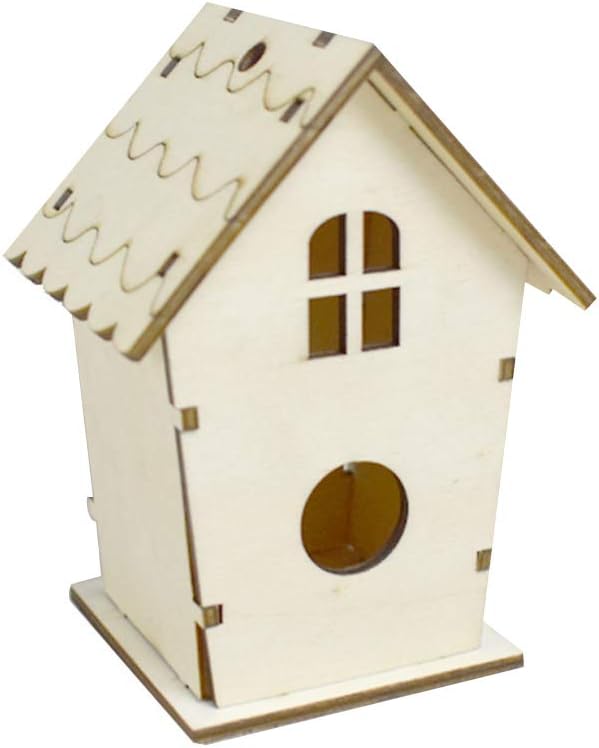 Wooden Bird House Nest Handmade Decorative Simulated Box for