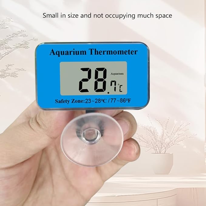 Submersible Aquariums Digital Thermometers with Suction Cup for Office Home Use