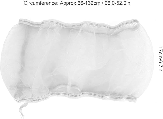Fdit Bird Cage Cover, 2PCS Bird Cage Cover Birdcage Polyester Mesh Cover Seed Catcher Universal Parrots Cage Accessories(White)