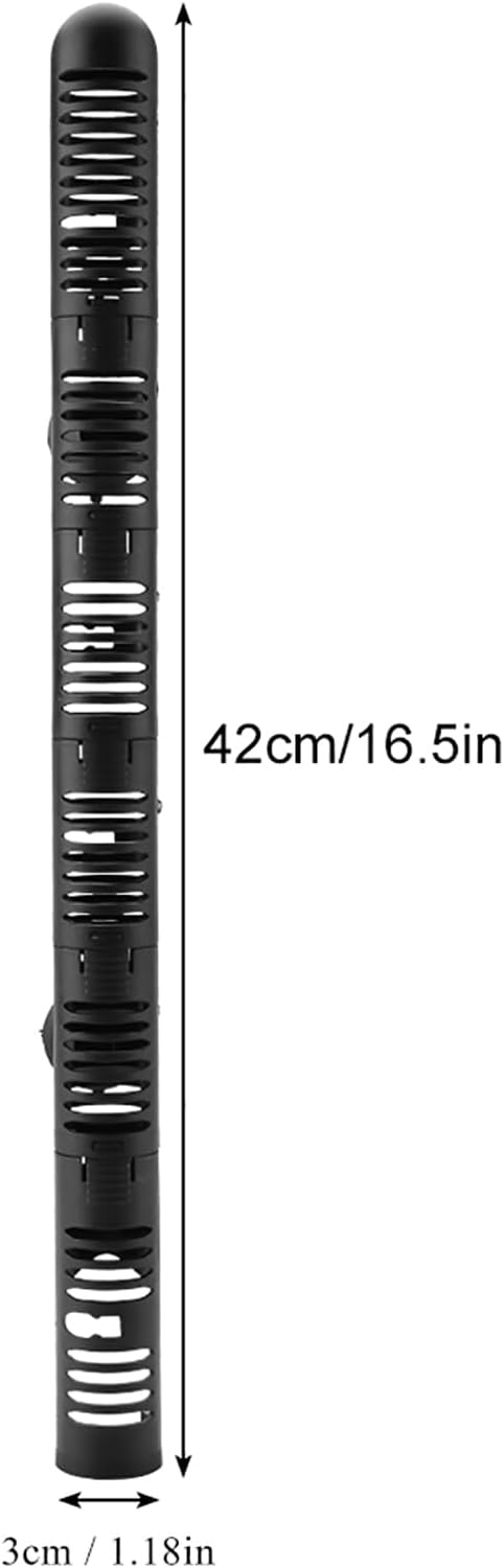 Garosa Aquarium Heater Guard, Plastic Fish Tank Heater Protector Sleeve with Suction Cups, Adjustable Heat Resistant Cover for Aquarium Heating Rod Accessories