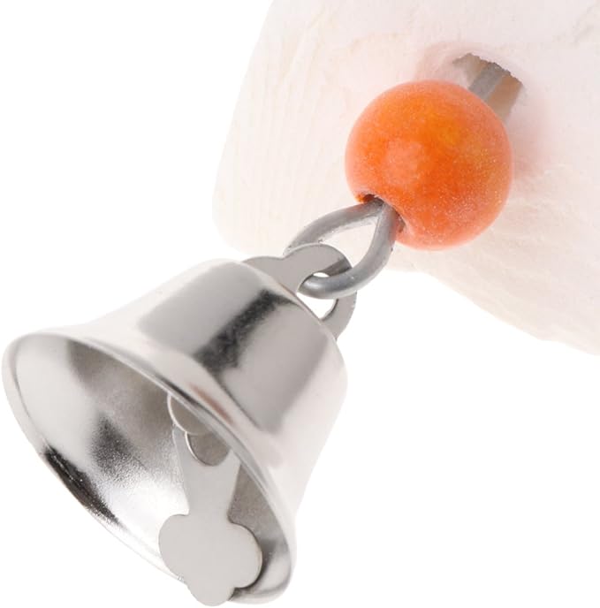 Parrot Chewing Toy, Bird Beak Grinding Stone Bell, Lava Block Calcium Supplement Food African Greys Amazon Conure Eclectus Budgies Parakeet Cockatiel Hamster Chinchilla Rabbit