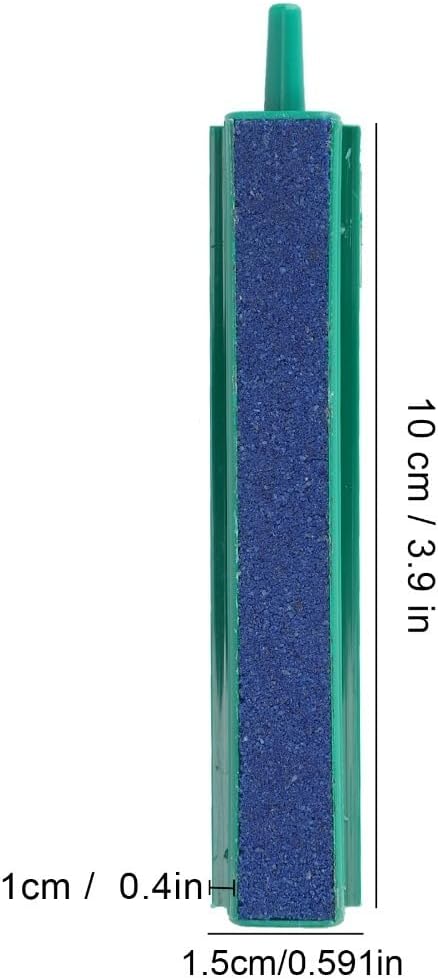 Green Air Stone Bar Fine Bubble Diffuser for Aquarium Air Pump Even Oxygenation and Heat Dissipation(10CM)
