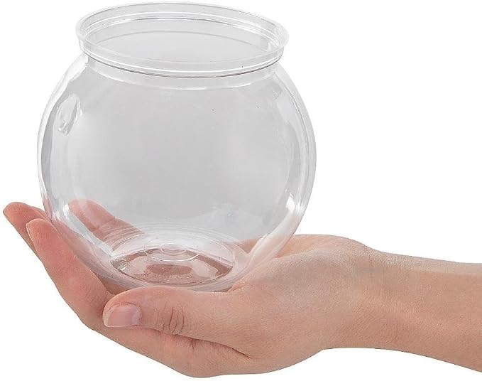 Fun Express Clear Plastic Fish Bowl, 1 Piece | Versatile Party Decor, Birthday Parties Events & Creative Displays, Perfect for Centerpieces Favors & Themed Decorations