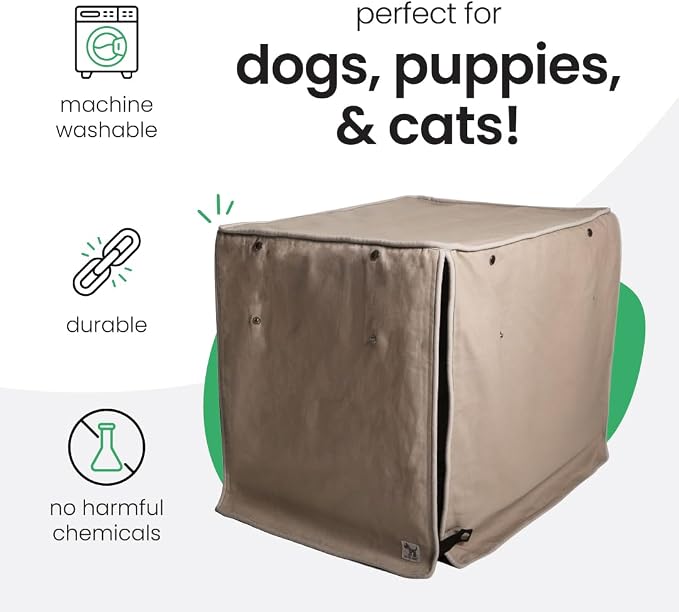 Molly Mutt Wild Horses Dog Crate Cover, 100% Cotton Canvas Cover with 2 Roll-Up Panels, Ideal for Dog or Cat Crate, Durable, Washable, and Free of Harmful Chemicals, 30" x 21" x 24"
