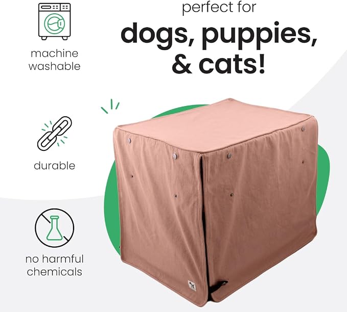 Molly Mutt Kyoto Dog Crate Cover, GOTS-Certified 100% Organic Cotton Canvas Cover for Dog or Puppy Kennel and Cage, Washable, Free of Harmful Chemicals, XXX-Large, Fits 54"x37"x45" Crate