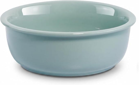 Wordcam 28oz Ceramic Dog Bowls, Durable Modern Pet Food and Water Bowls for Small Medium Dogs and Cats, Replacement Bowls for Wordcam SS02 Model (Light Green)