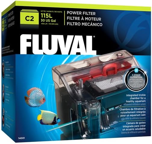 Fluval C2 Power Filter, Fish Tank Filter for Aquariums up to 30 Gal.