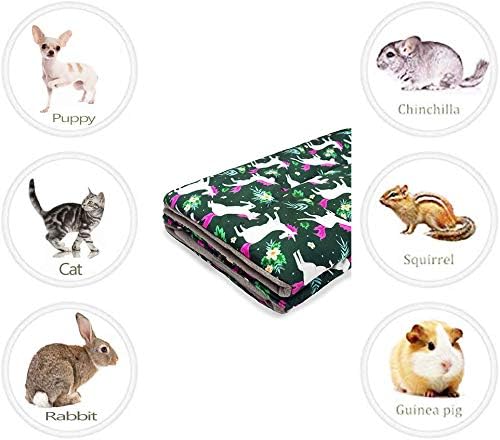 KAMEIOU Polar Fleece Guinea Pig Cage Liner Bedding for Small Animals Bed Chinchilla Rat Hedgehog Polar Fleece Bunny Rabbit Midwest Guinea Pig Liner Cages Beds C&C Small Pet Blanket Mats