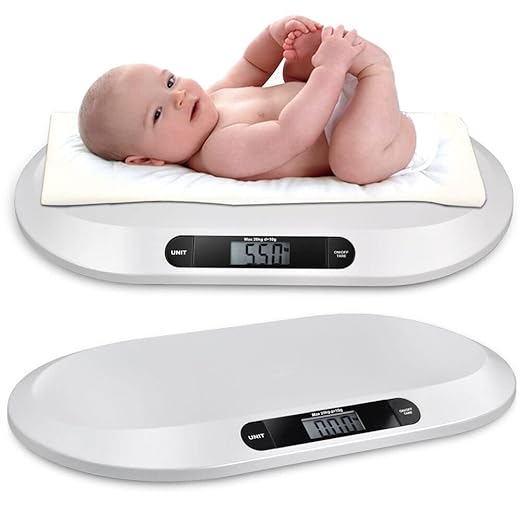 Digital Baby Scale, Infant Scale with LCD Screen, Multifunctional Pet Weight Scale for Cats and Dogs, 20kg/44lbs Load Capacity, Accurate 10g, Auto Off (Kg/Lbs/Stones)