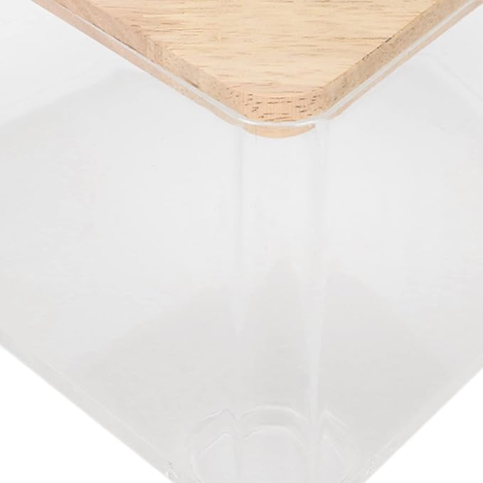 Focket Sand Bath for Hamsters, Transparent Design Hamster Sand Bath Container, Chinchilla Dust with Short Leg Stand Space Saving Right Angle for Dwarf Pets Small Animals
