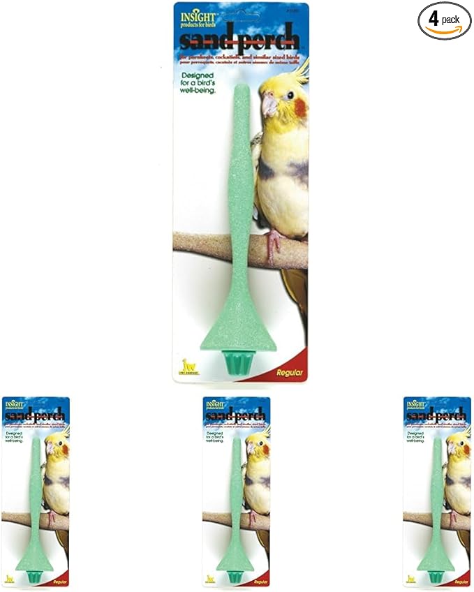 JW Pet Company Insight Sand Perch Bird Accessory, Regular, Assorted Colors (Pack of 4)