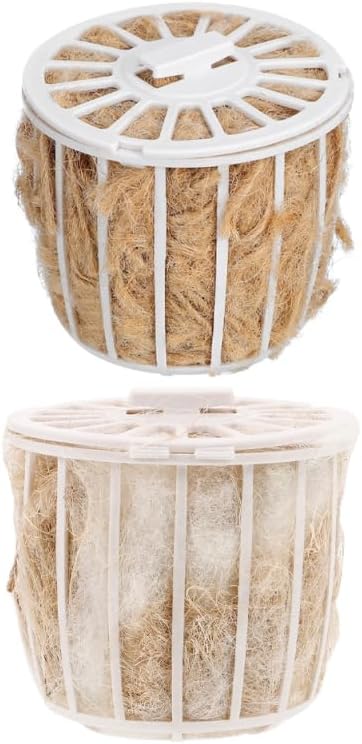 Yardwe 2 Sets Natural Jute Bird Nesting Material for Parakeet Canary Finch Soft Comfortable Bedding 2.87X2.87X2.55 Inches