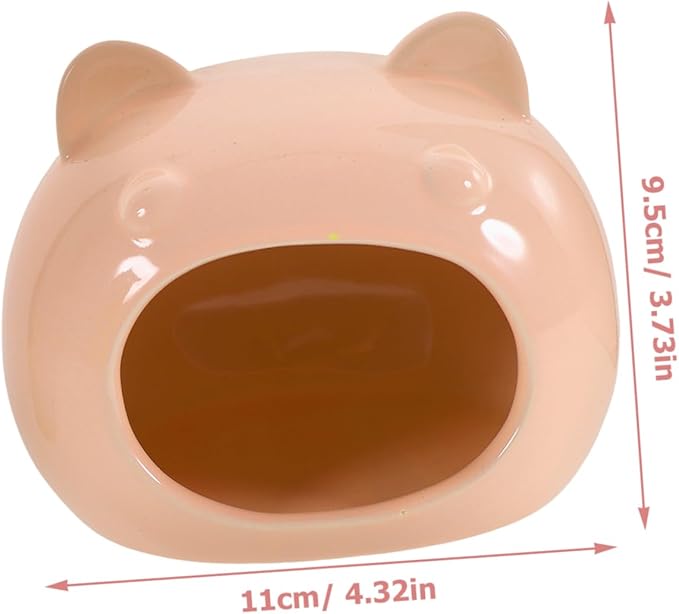COLLBATH Ceramic Hamster Hideout Small Animal House Cooling Cozy Bed for Hamsters Gerbils Guinea Pigs and Hedgehogs Comfortable Pet Shelter