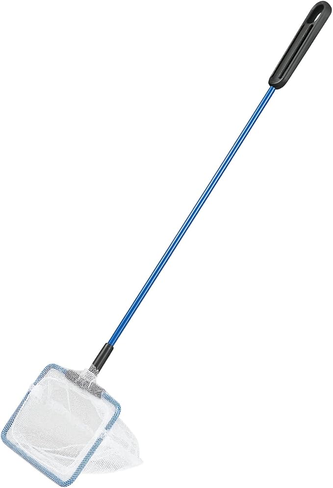 AQUANEAT Aquarium Fish Net, Small Fish Tank Cleaning Net, Food Wastes Skimmer for Small Ponds and Pools
