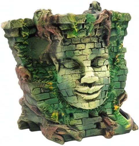 Tfwadmx Aquarium Decoration Statue Fish Tank Resin Ancient Roman Ruins Ornament Cave Hideout for Hermit Crabs Crayfish SuckerFish Guppy