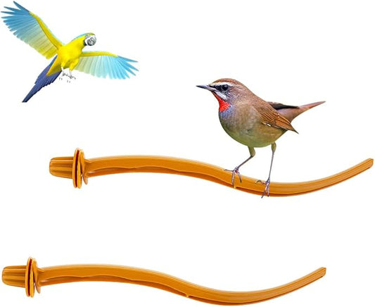 2 PCS Bird Perches Canary Finch Budgie Cage Universal Plastic Stand Stick Toy Holders, 8.7 Inches