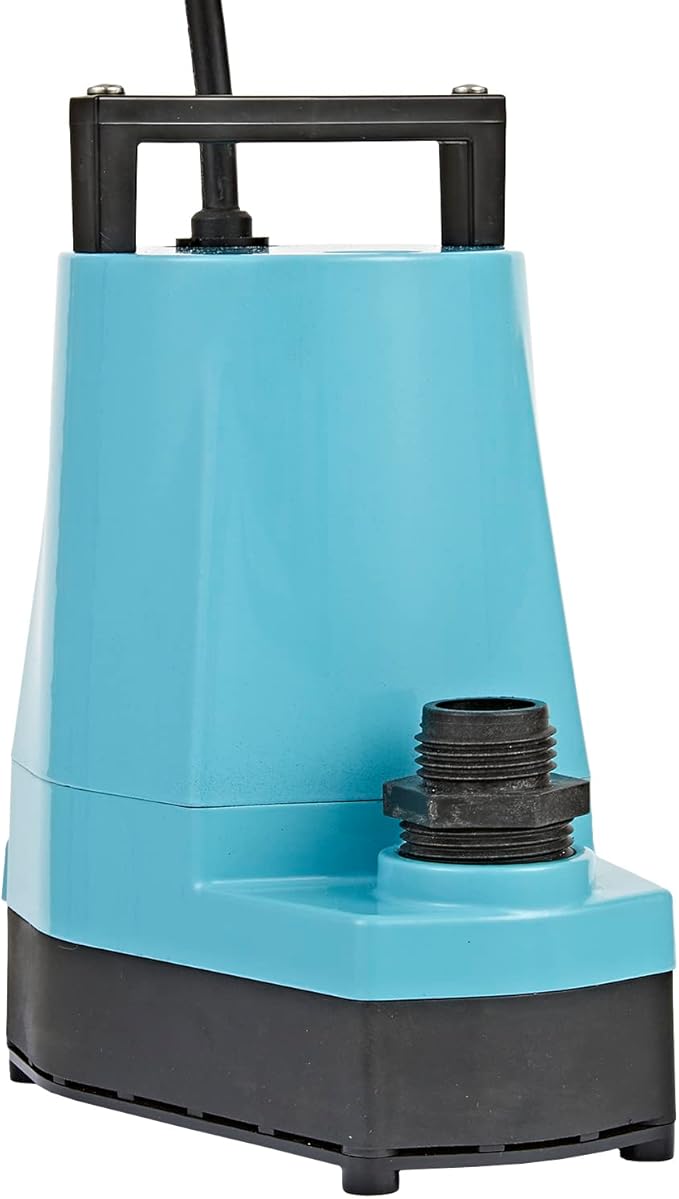 Little Giant 5-MSP 115-Volt, 1/6 HP, 1500 GPH, Aluminum Manual Utility Pump, 25-Ft. Cord, Blue 505712