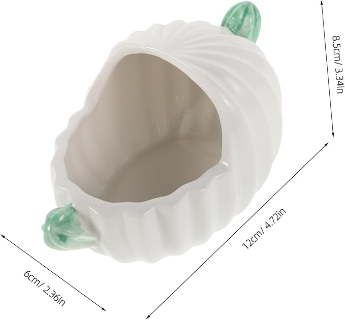 Toddmomy Pet Ceramic Bathtub Portable Sand Bath Ceramic Hamster Tub Hamster Sand Bath Small Animal Toilet Small Pet Supplies Chinchilla Dust Bath Bowl Hamster Bath Tub Ceramics White