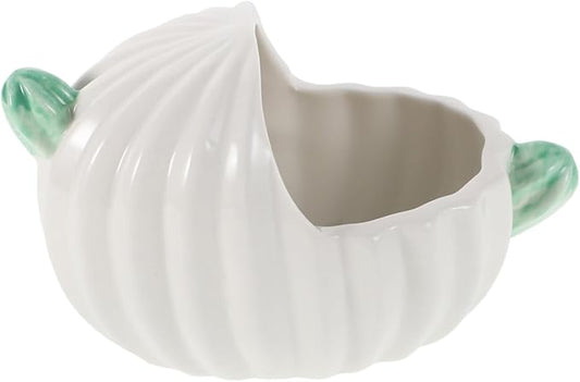 Toddmomy Pet Ceramic Bathtub Portable Sand Bath Ceramic Hamster Tub Hamster Sand Bath Small Animal Toilet Small Pet Supplies Chinchilla Dust Bath Bowl Hamster Bath Tub Ceramics White