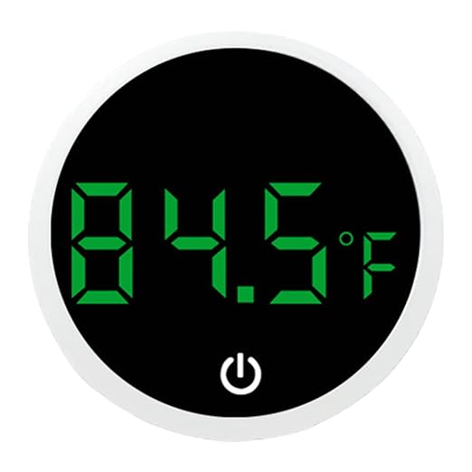 Fishtanks Digital Thermometers LED Display Accurate Temperature Gauge for Reptiles Tanks Wth Stick on Rechargeable Design LED Display Thermometers