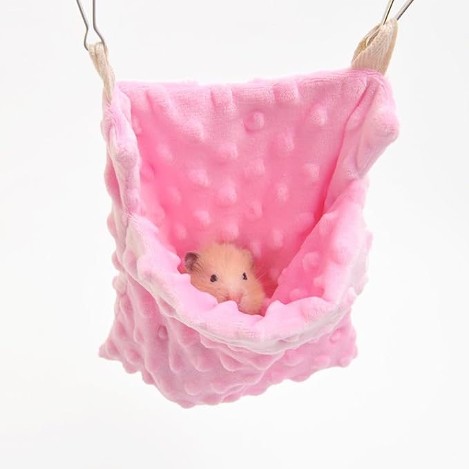 Sugar Glider Bonding Pouch Carrier Bag Sling Sleep Bag with Adjustable Strap for Travel Gliders Ferret Rat Hedgehog Hamster Small Pets (Pink)
