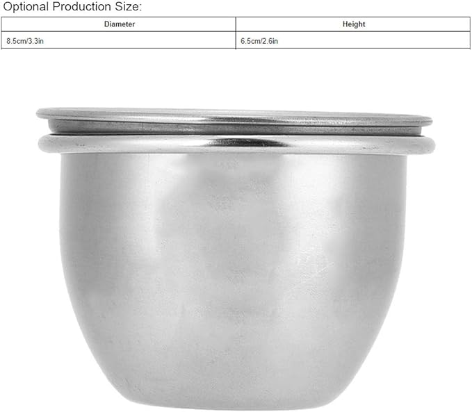 SYH&AQYE Stainless Steel Bird Food Water Coop Cup, Bird Feeding Dish Feeder with Clamp Holder for Macaw African Greys Budgies (8.5cm)