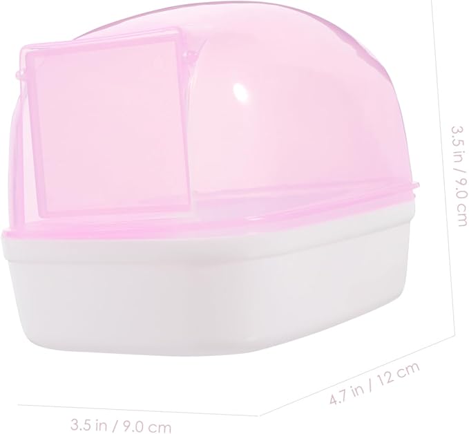 UPKOCH 2pcs Automatic Door Opening Hamster Bath Box Plastic Hamster Tub Household Container Pet Accessory