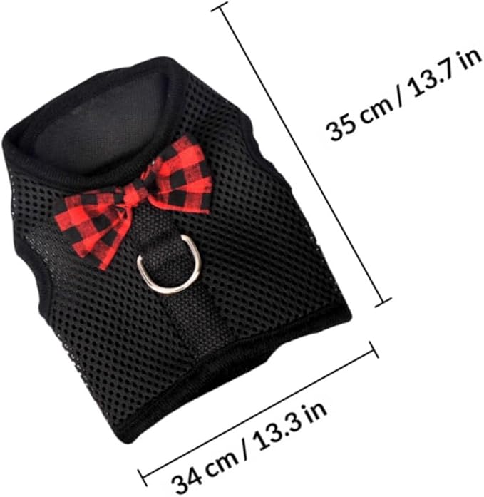 UPKOCH Pet Vest Harness Breathable Mesh Chest Strap, Black Large (35-40cm) Adjustable Small Animal Harness for Rabbits, Guinea Pigs, Squirrels, Pet Supplies