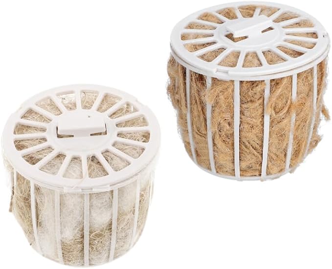 Yardwe 2 Sets Natural Jute Bird Nesting Material for Parakeet Canary Finch Soft Comfortable Bedding 2.87X2.87X2.55 Inches