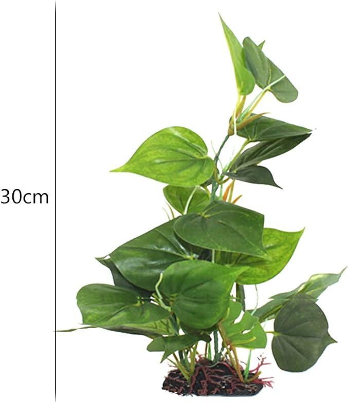 Artificial Silk Aquarium Plants Big Green Leaves