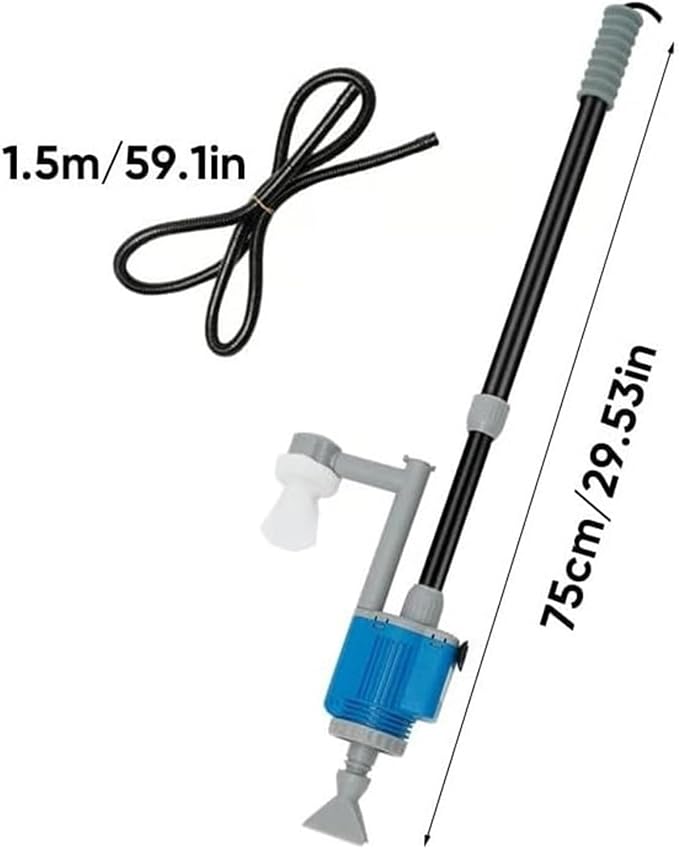 Electric Fish Tank Cleaner, Upgraded 6-in-1 Automatic Water Changer & Sand Washer, for Freshwater & Saltwater Fish Tank Cleaning
