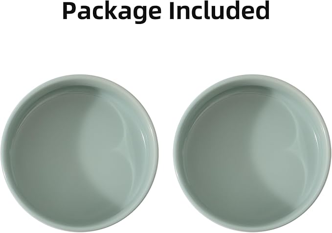 Havniva Cat Bowls Water Bowl Set of Two, 6.1” Ceramic Cat Food and Water Bowl Whisker Friendly Pet Food Bowls for Indoor Cats, Wide Cat Water Dish Prevent Whisker Fatigue Non Slip Cat Feeder