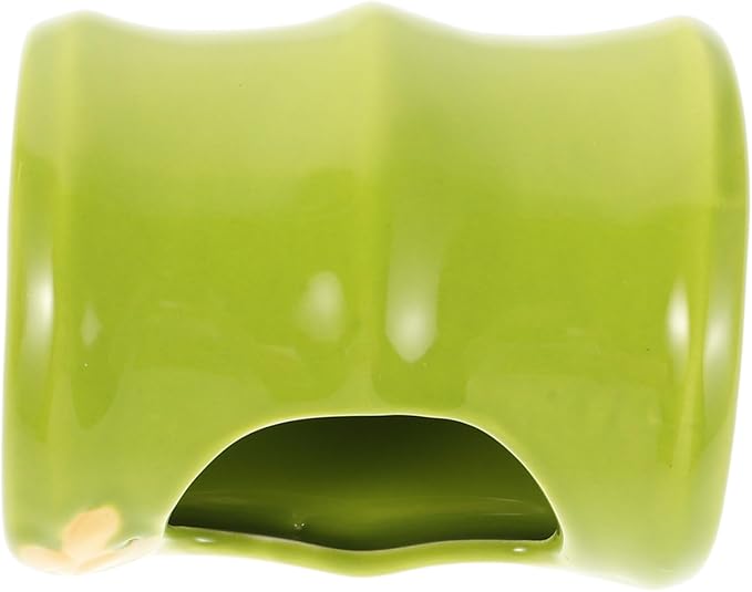 Ceramic Hamster Habitat Hideout Design Small Pet Cave Hamster House Gerbil Hideaway with Smooth Surface Easy-Clean Summer Accessory for Rats and Small Animals