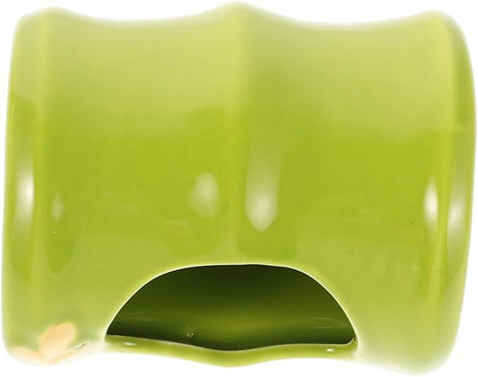 Ceramic Hamster Habitat Hideout Design Small Pet Cave Hamster House Gerbil Hideaway with Smooth Surface Easy-Clean Summer Accessory for Rats and Small Animals