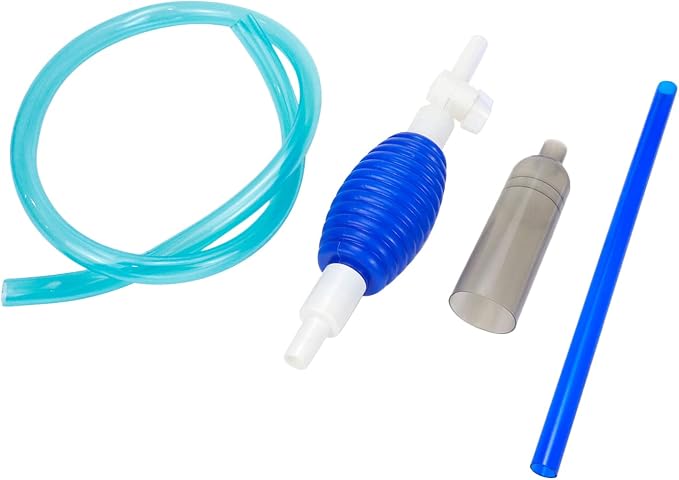 2Sets Aquarium Siphon Water Changer Fish Tank Gravel Cleaner(Blue) | Made of Plastic, with Long Nozzle, for Cleaning Changing Water, Washing Sand, Cleaning Function
