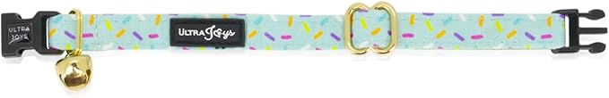 Ultra Joys Cat Collar with Bells - Breakaway Kitten Collar with Bell - Break Away Cat Collar for Birthday Small Cats