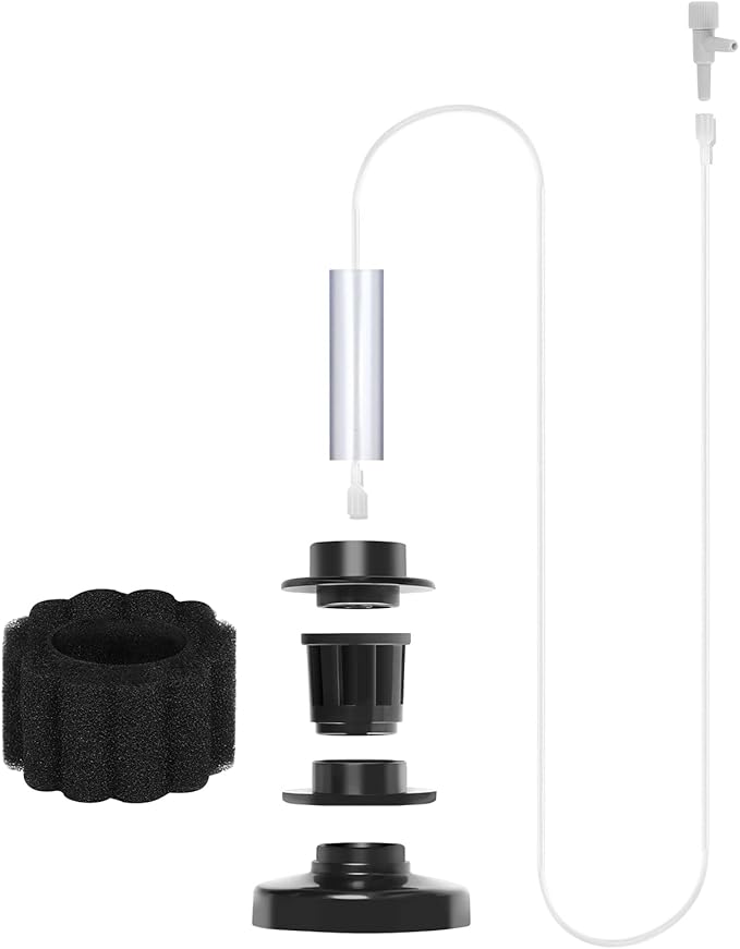AQUANEAT Mini Aquarium Sponge Filter, Quiet Fish Tank Bio Foam Filter, with Airline Tubing, up to 2Gal