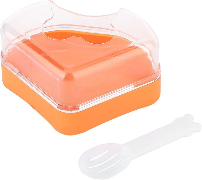 Health Gear Corner Toilet for Hamster with Roof, Hamster Sand Bathroom with Scoop, Hamster Sandbox, Plastic Sand Bath Container, Corner Toilet Tray for Hamster Totoro Chinchilla