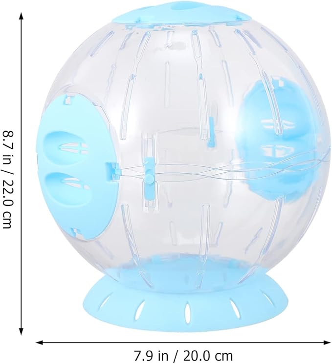 Hamster Running Ball 8.66-Inch Transparent Pet Toy for Small Animals Exercise and Activity Wheel Suitable for Hamsters Gerbils Rats Hedgehogs
