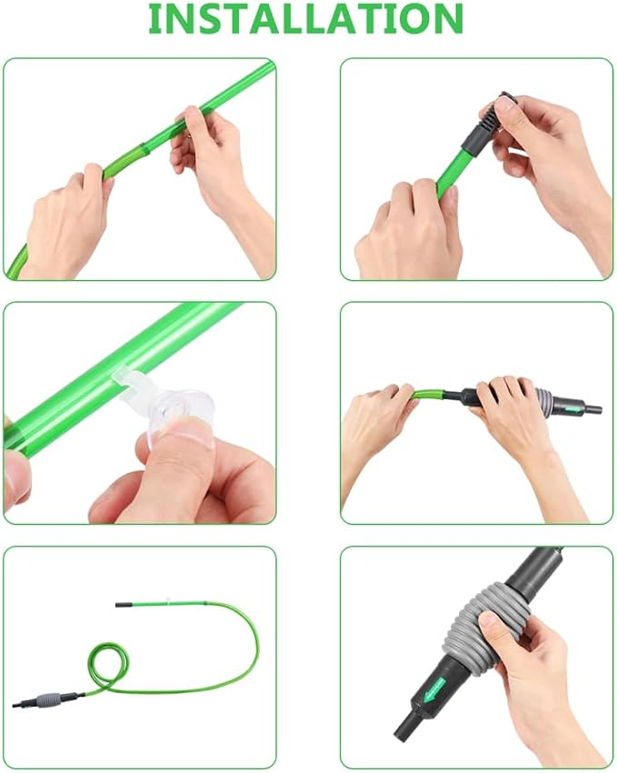 POPETPOP Aquarium Fish Tank Vacuum Siphon Cleaning Kit for Water Changing and Sand Cleaning